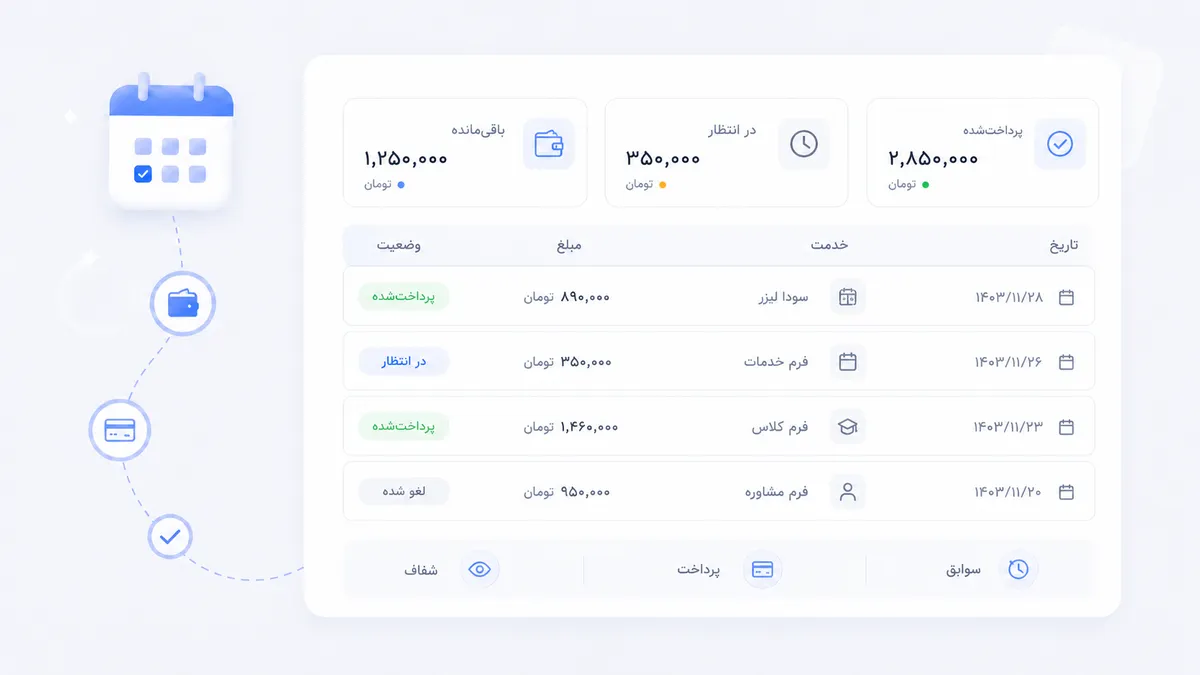 پیگیری سوابق مالی